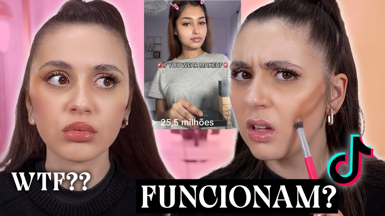 TRUQUES ESTRANHOS de MAKEUP do TIK TOK | Joana Gentil