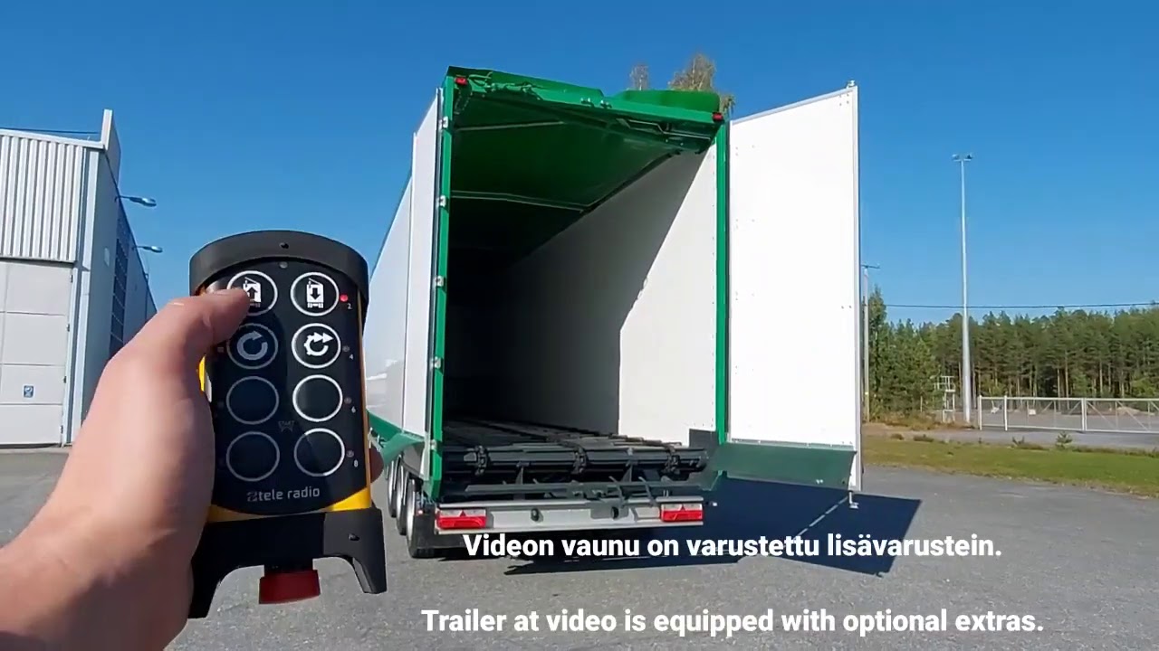 Ketjupurkuvaunu metsähakkeelle / woodchip unloader trailer
