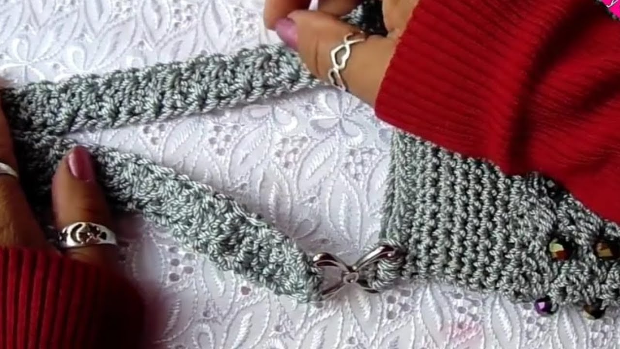 Como tejer a crochet Asa para un bolsito.