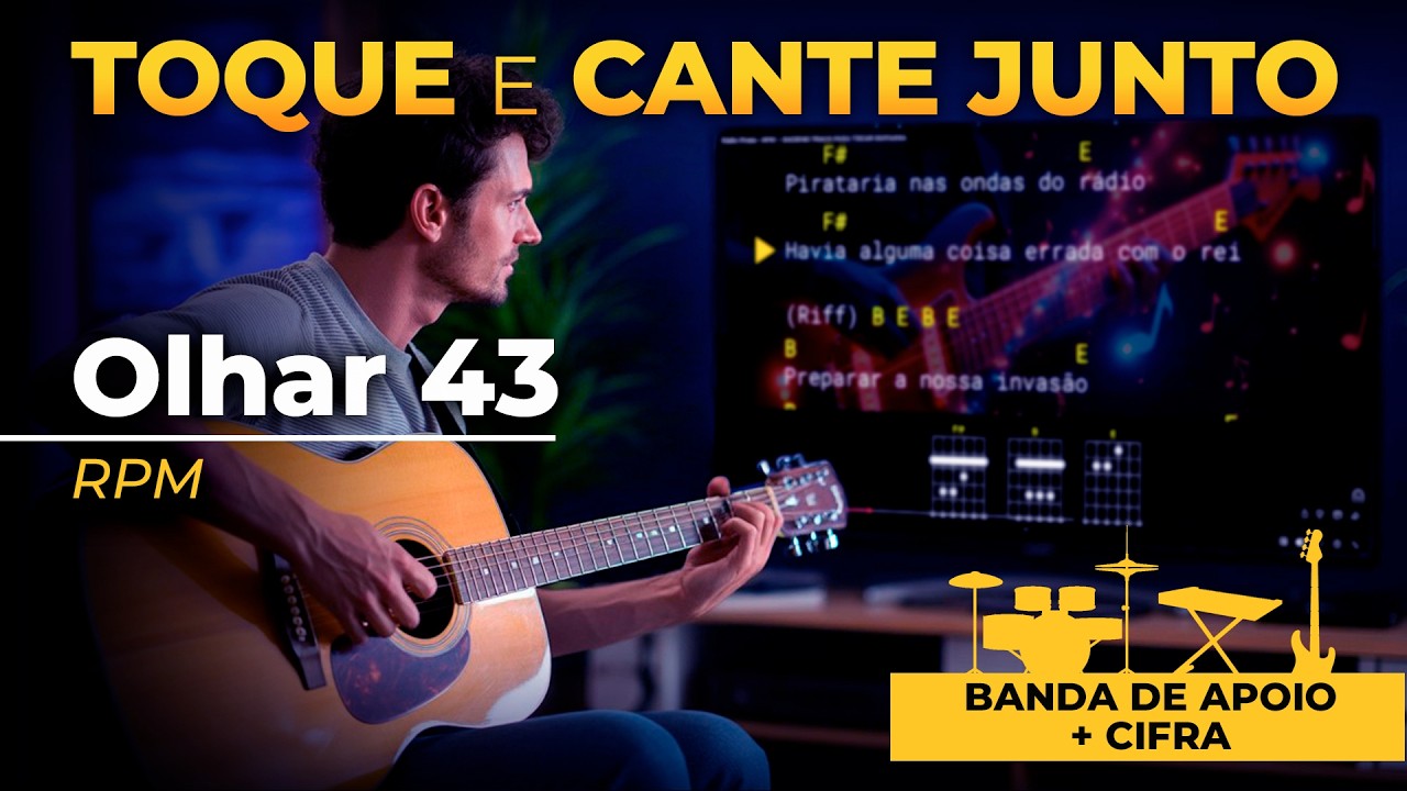 OLHAR 43 - RPM  - BACKING TRACK PARA TOCAR GUITARRA