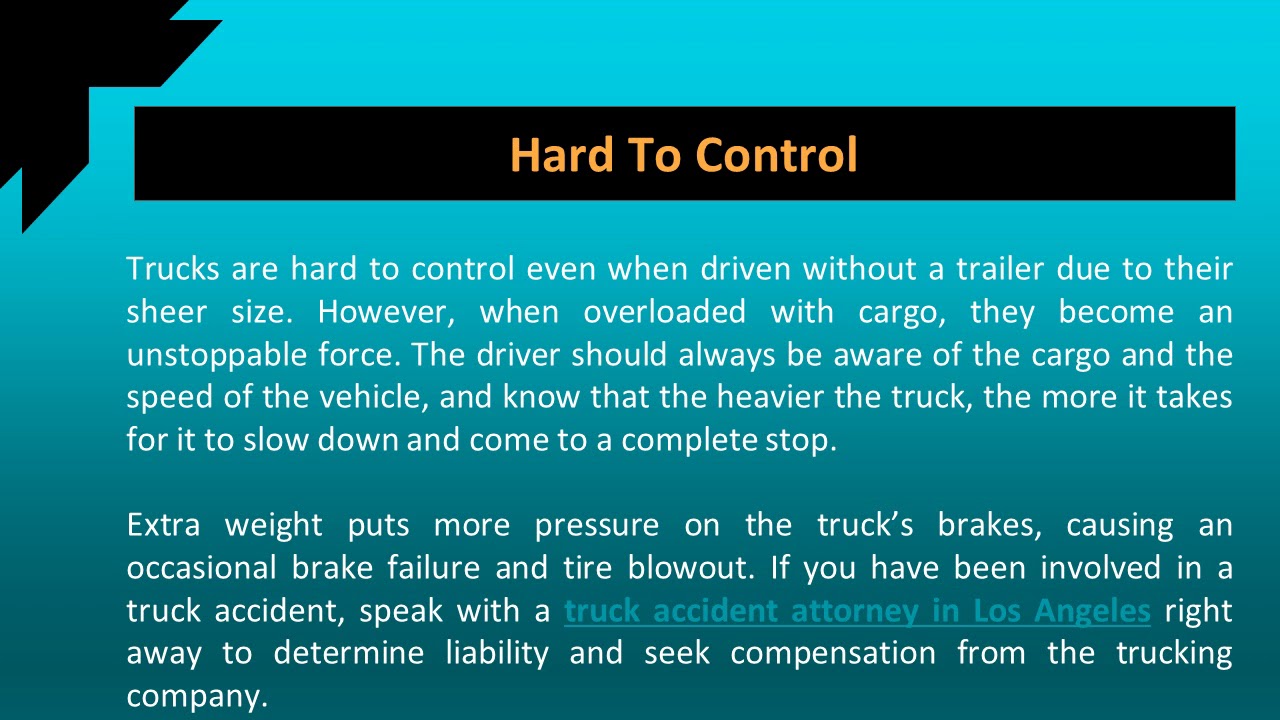 Overloaded Trucks Can Lead to Deadly Truck Accidents