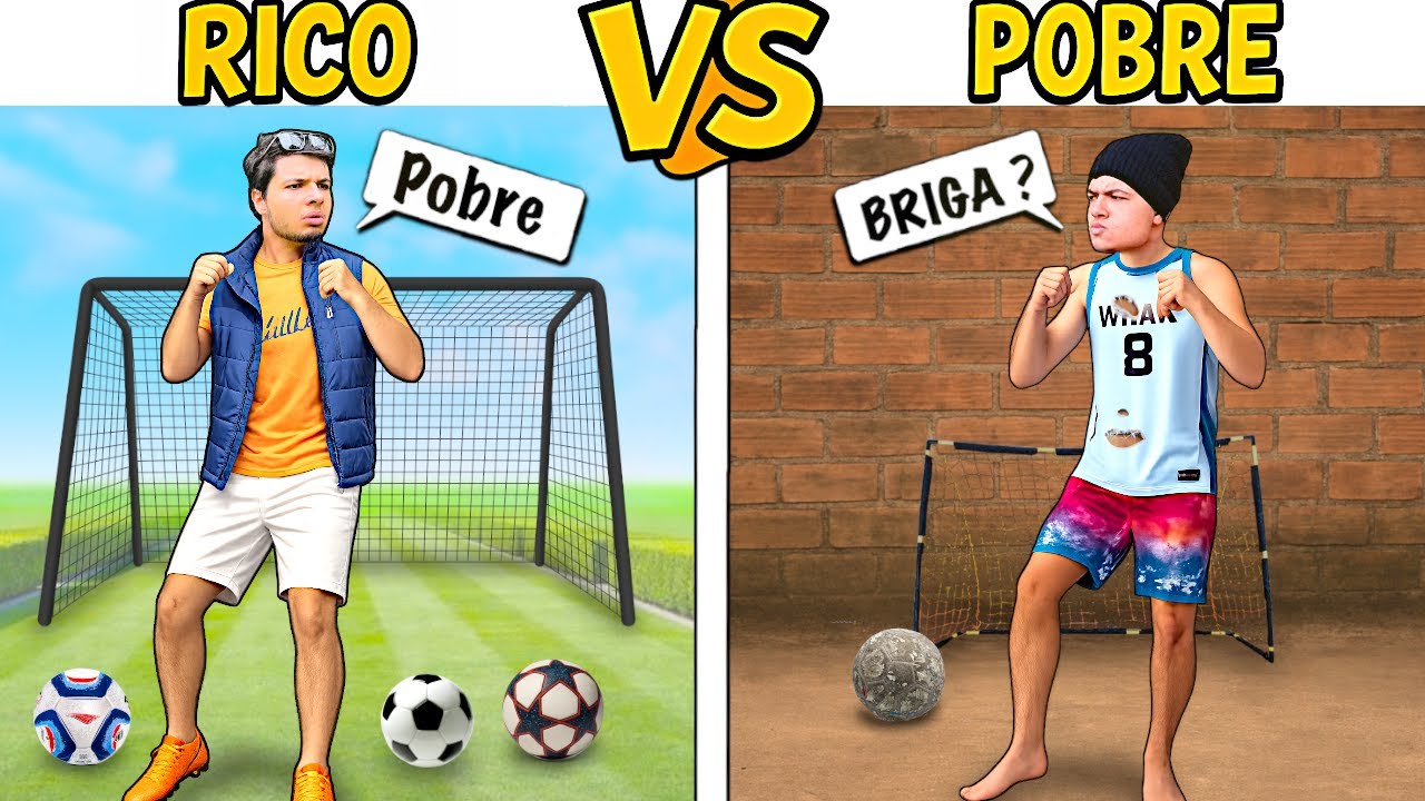 NOVO RICO DESAFIOU O POBRE NO FUTEBOL (Rico Vs Pobre Episódio 97)