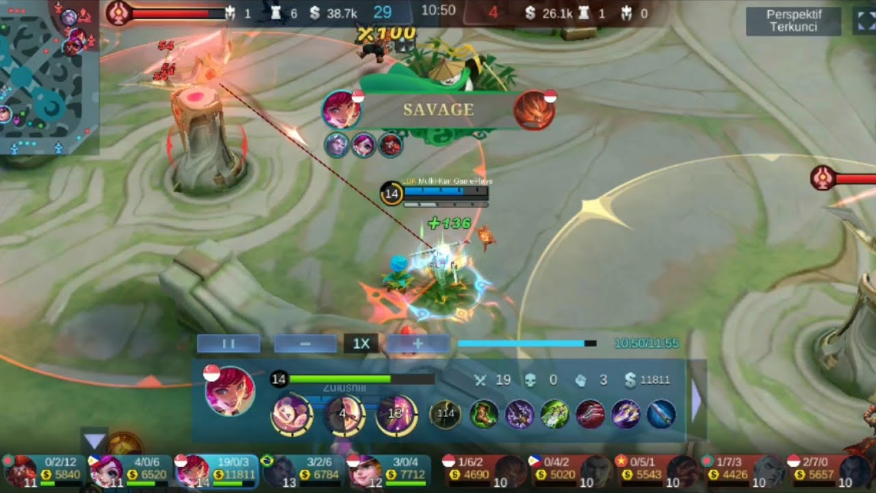 Beatrix Savage Gameplay Mobile Legend Bang Bang only use Sniper and Machine Gun