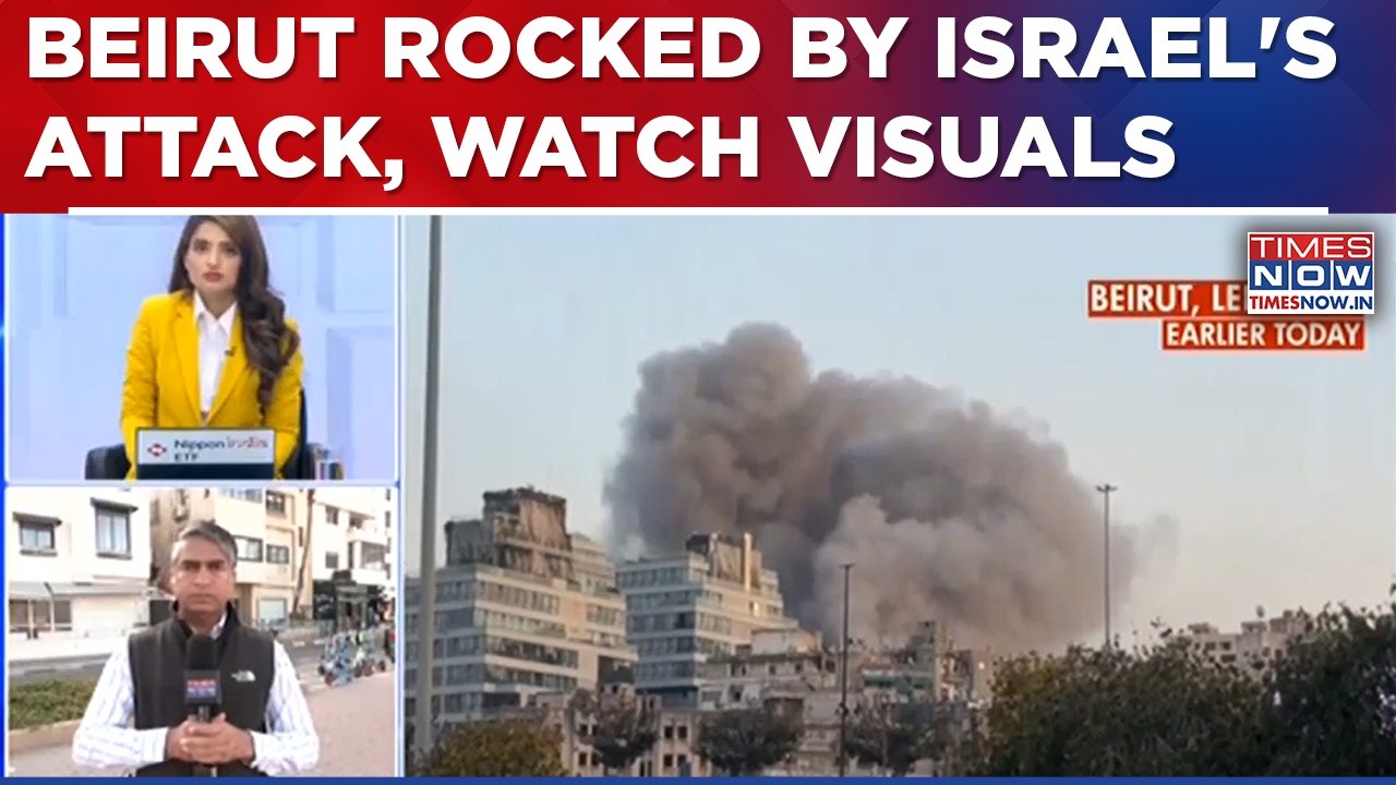 IDF Strikes Rock Beirut, Blasts Reported In Lebanese Capital, Dramatic Visuals Show Plume Of Smoke