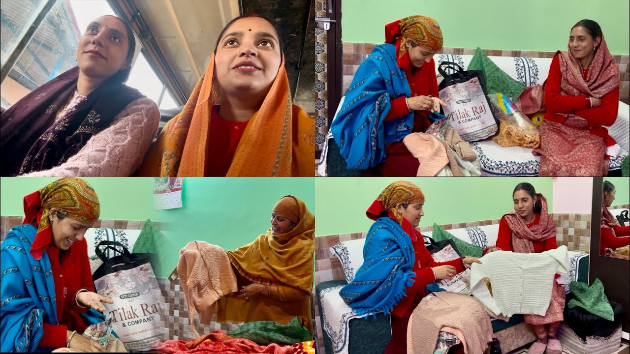 आज देवरानी जी के साथ हमीरपुर शॉपिंग करने गए 🛍️#twins #himachal #village 