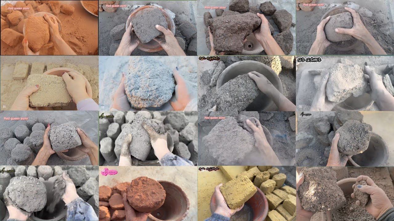 ASMR Edits Nonstop Dusty Dry Claypot Crumbling Compilation🥰||Satisfying Relaxing Sounds ✨💥