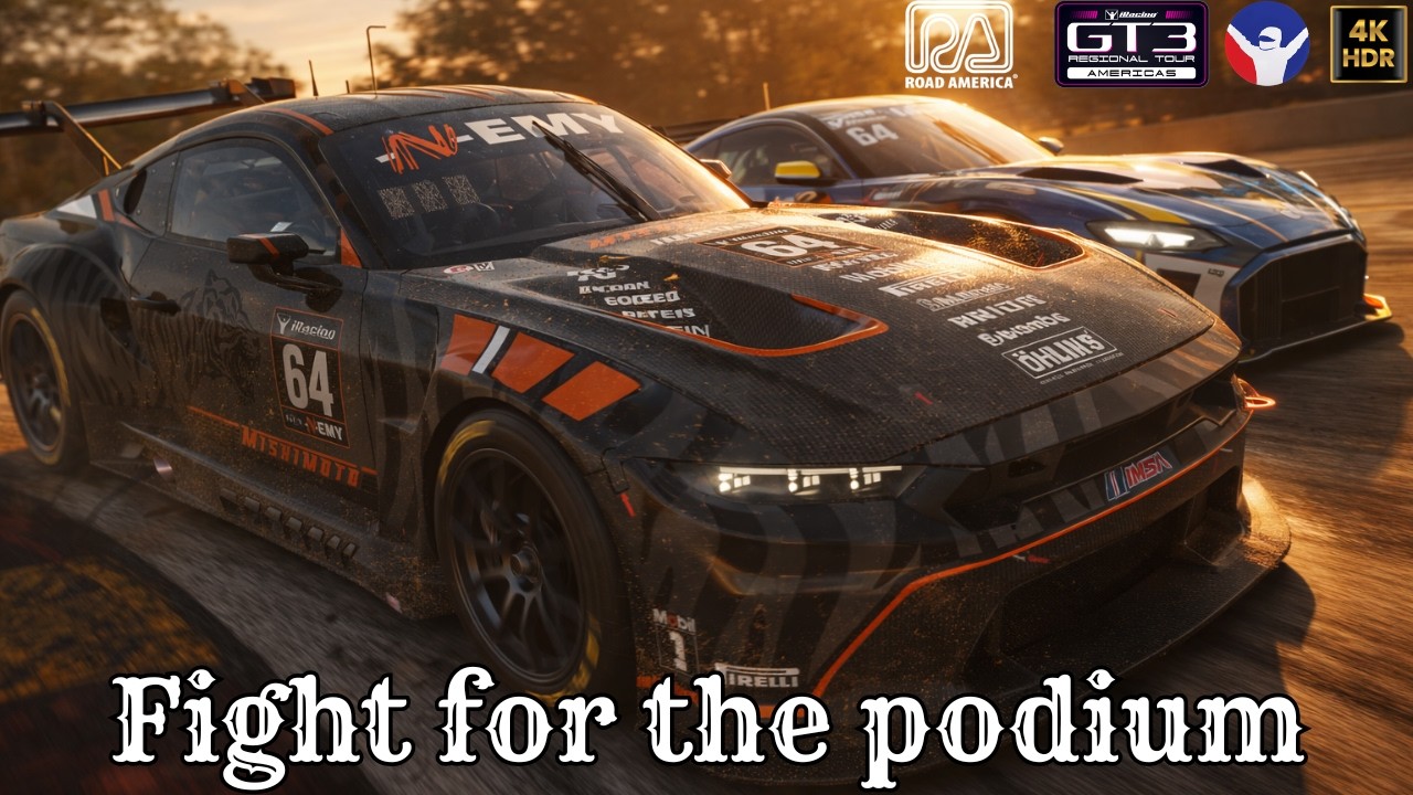 iRacing | iRacing GT3 Regional Tour - Americas | Ford Mustang GT3 @ Road America | 4K HDR