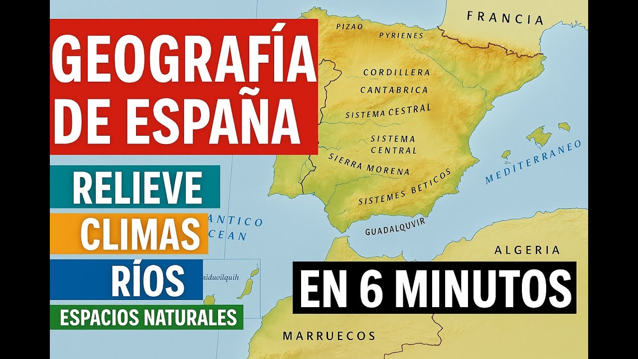 ¡Descubre la Geografía de España en Solo 6 minutos!