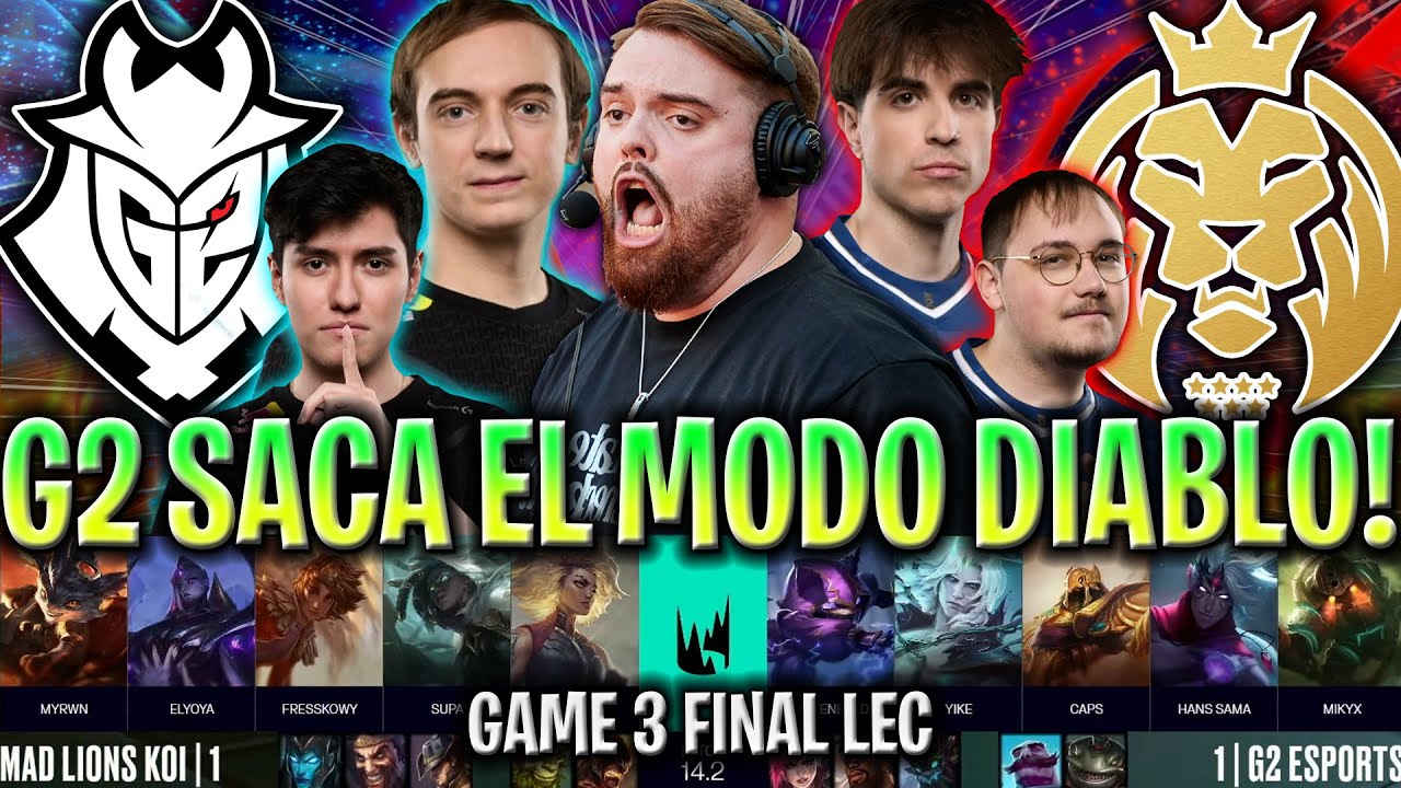 G2 ACTIVA EL MODO DIABLO CONTRA KOI! - G2 vs MDK GAME 3 FINAL PLAYOFFS LEC INVIERNO 2024 ESPAÑOL