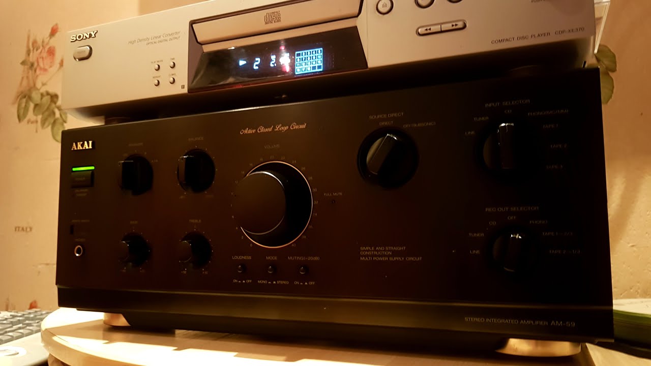 Akai AM-59 + Radiotehnika 35AС1
