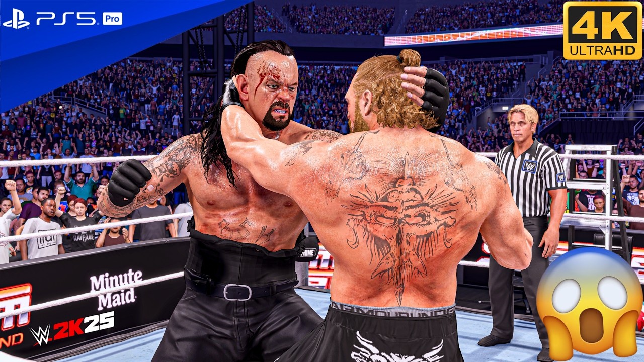 WWE 2K25 - Brock Lesnar Vs Undertaker - Full Match at SummerSlam | PS5™ Pro [4K60]