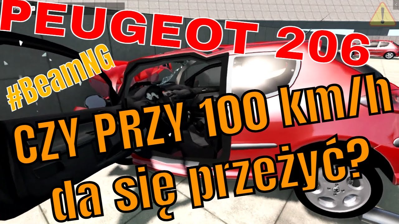 PEUGEOT 206 CRASH TEST! PRZY JAKIEJ PRĘDKOŚCI CIĘ ZABIJE? || BeamNG.drive