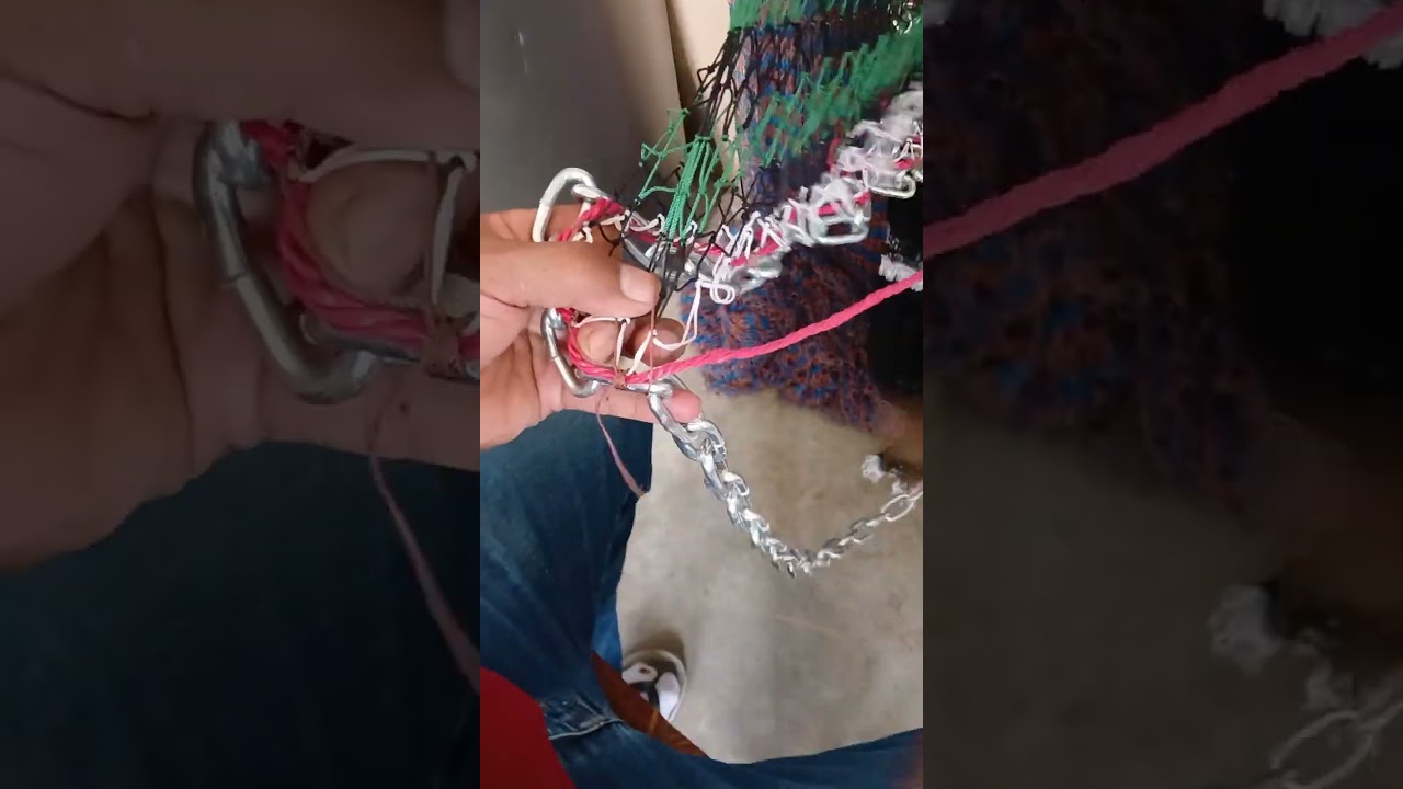 Como colocar cadena en una atarraya de pesca 🎣🎣