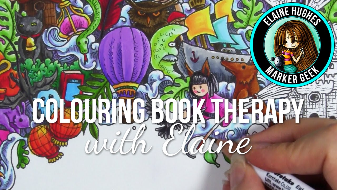 Colouring in Imagimorphia with Zig Clean Color Real Brush Pens