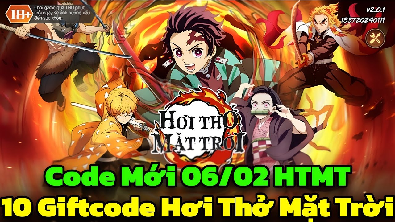 Hơi Thở Mặt Trời - 10 Giftcode Hơi Thở Mặt Trời & Code Mới 06/02 HTMT - Hơi Thở Mặt Trời Code