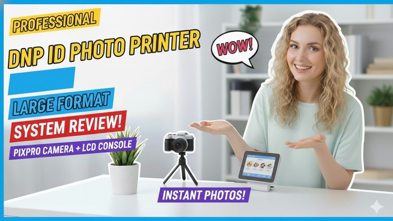 DNP ID Photo Printer System Review - Pixpro Camera Wireless LCD Console Professional