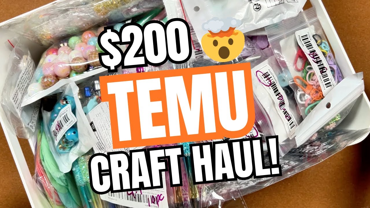 I Scored $100 FREE Credit on Temu! 🤯 $200 Craft Supply Haul & Unboxing!