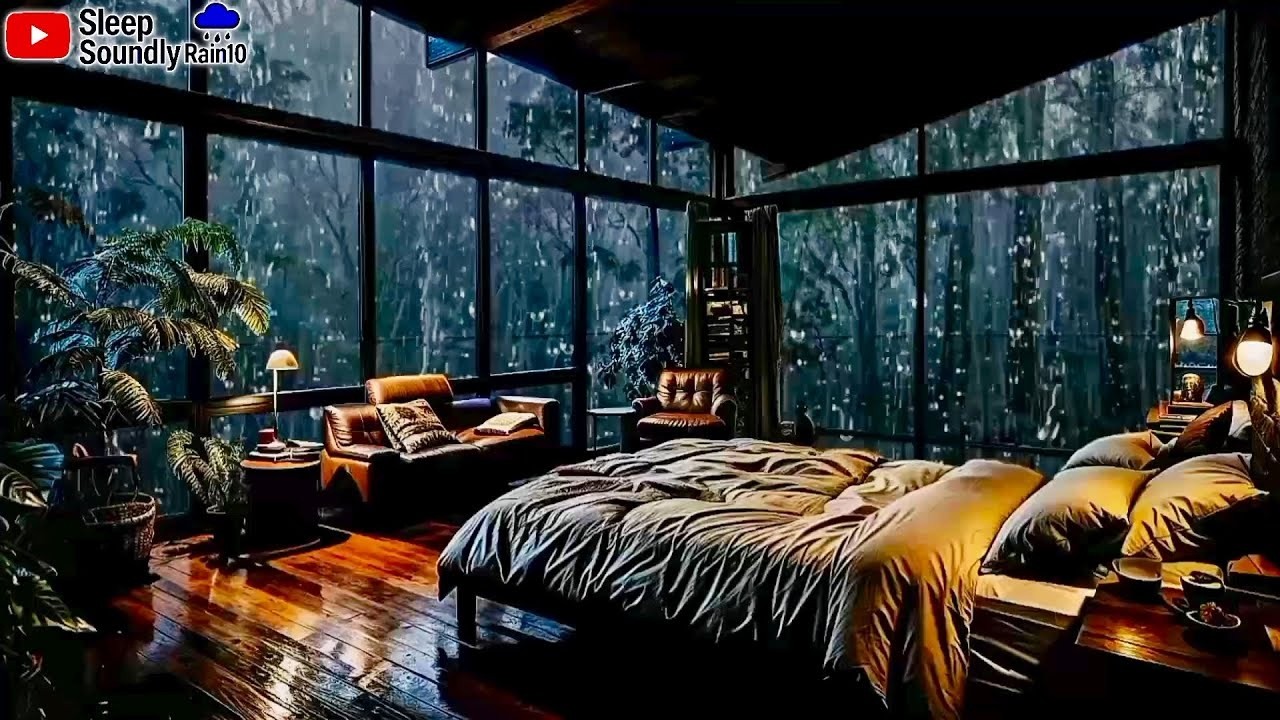 Rain Sounds for Sleeping - Natural Sounds of Rain and Thunder for Deep Sleep, Meditation, Study