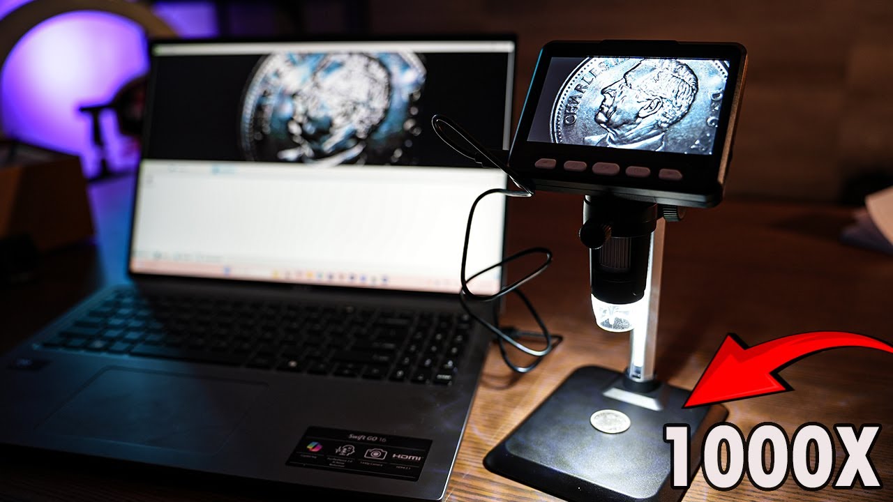 Zoom in 1000X and record the footage on any computer - Ashfly Microscope