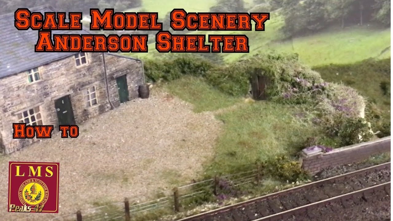 Scale Model Scenery | Anderson Shelter and 5 Bar Gates 00 Gauge | LMS Model Railway | Peaks 47