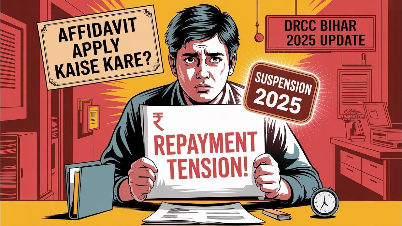 Drcc affidavit Kaise apply Kare | Repayment Suspension applying Process New Update 2025 