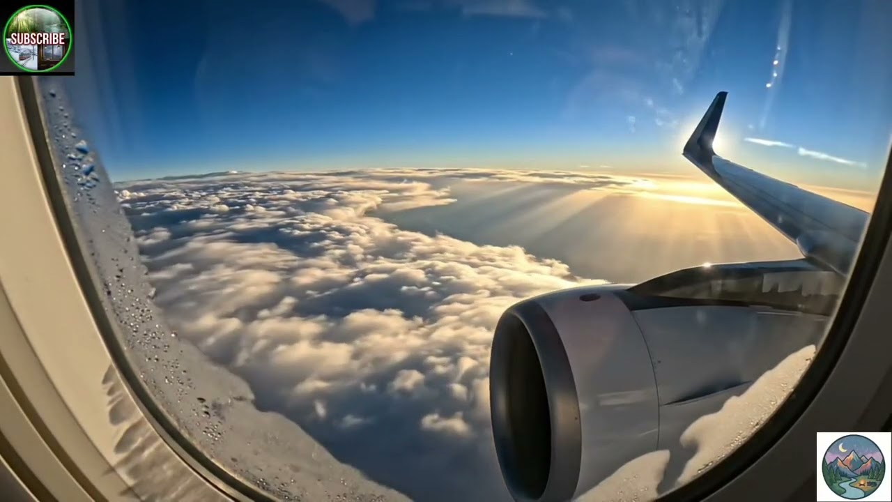 Airplane White Noise for Sleep | 1 Hour Jet Engine Sound (Brown Noise) ✈️☁️
