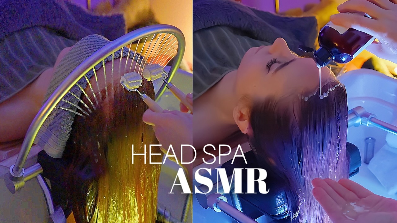 ASMR: LE MEILLEUR HEAD SPA (ma première fois)💆🏼‍♀️ pour dormir 💤 1H