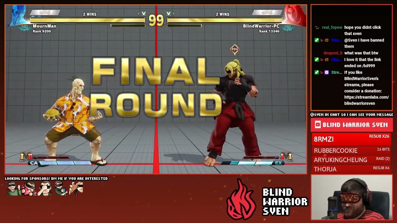 BlindWarriorSven Plays Street Fighter V (Completely Blind) Compilation 2022-12-23
