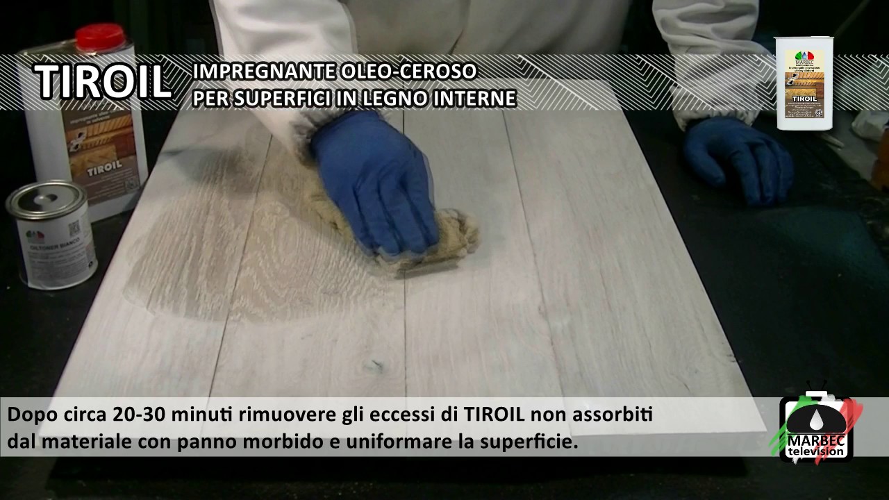 @marbecitalia  | Trattamento impregnante olio-ceroso effetto decolorato bianco su legno in rovere