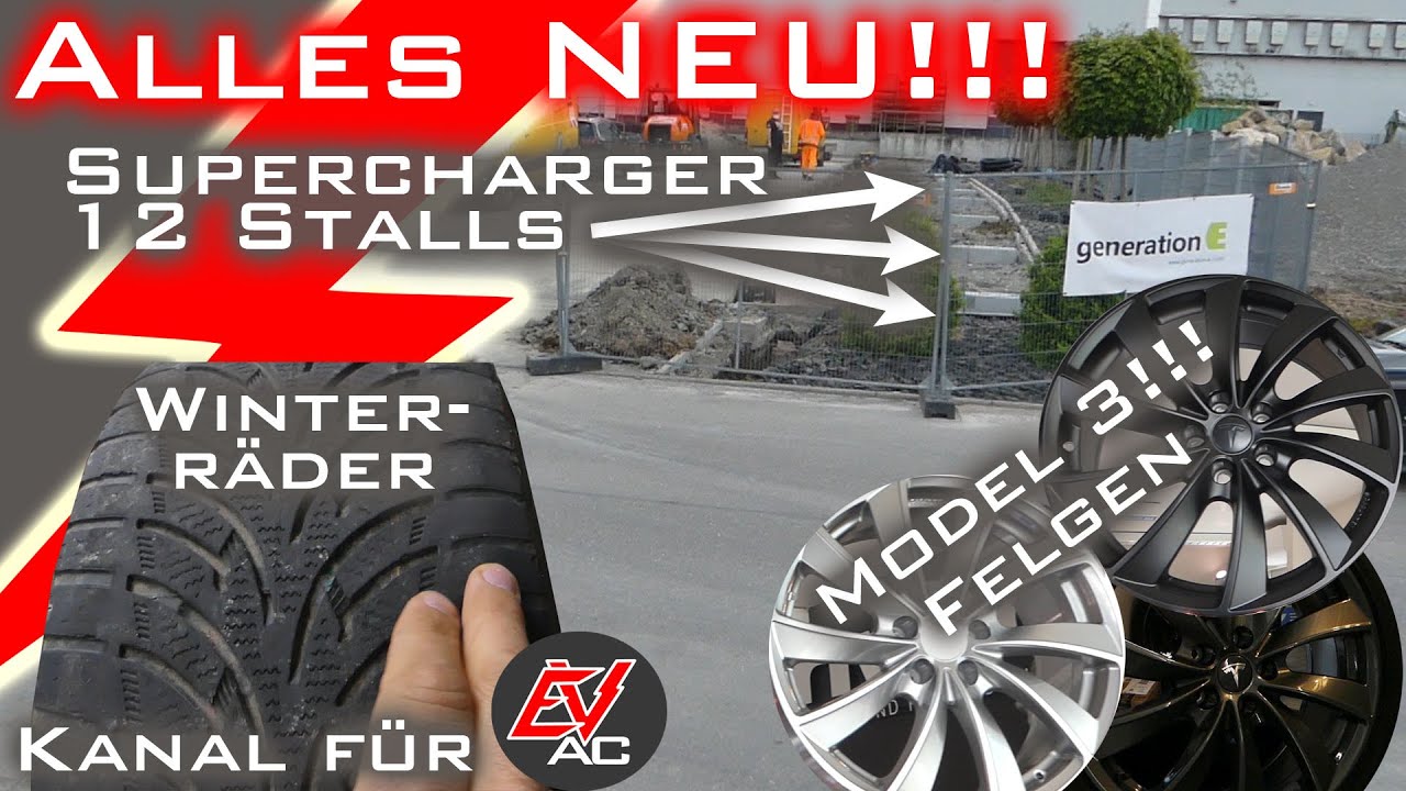 Alles NEU bei Reifen Reber - Tesla Supercharger gegenüber - Felgen fürs Model 3 - Winterräder