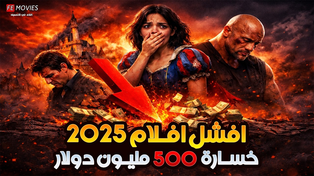 أفشل 10 أفلام البوكس أوفيس 2025 🔥 خسائر تخطت الـ 500 مليون دولار 😱 كوارث وفضائح 2025 السينمائية