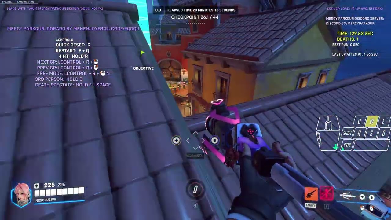 mercy parkour dorado by menenjoyer42