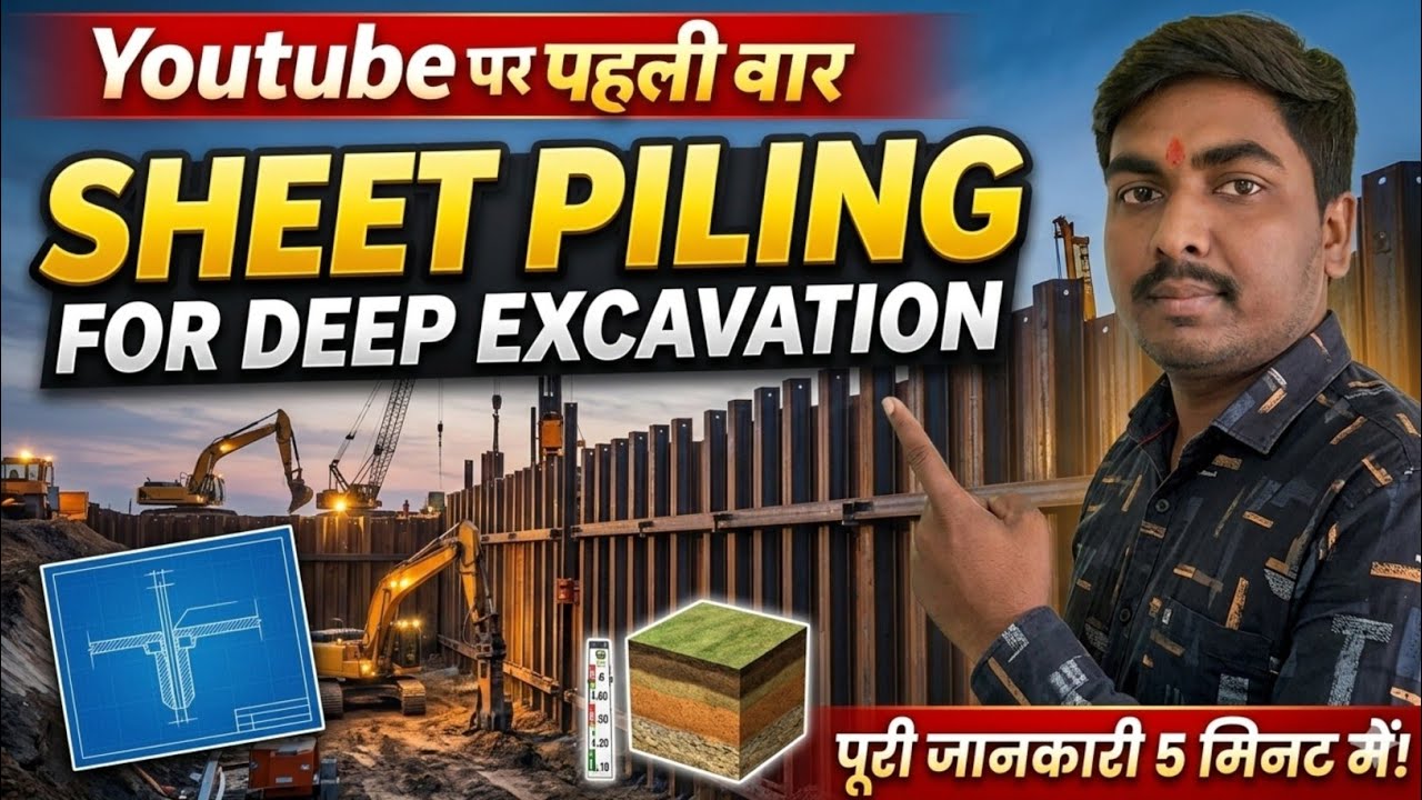 Sheet Piling Work on Site | Deep Excavation Safety & Method | Bosak Civil Construction 