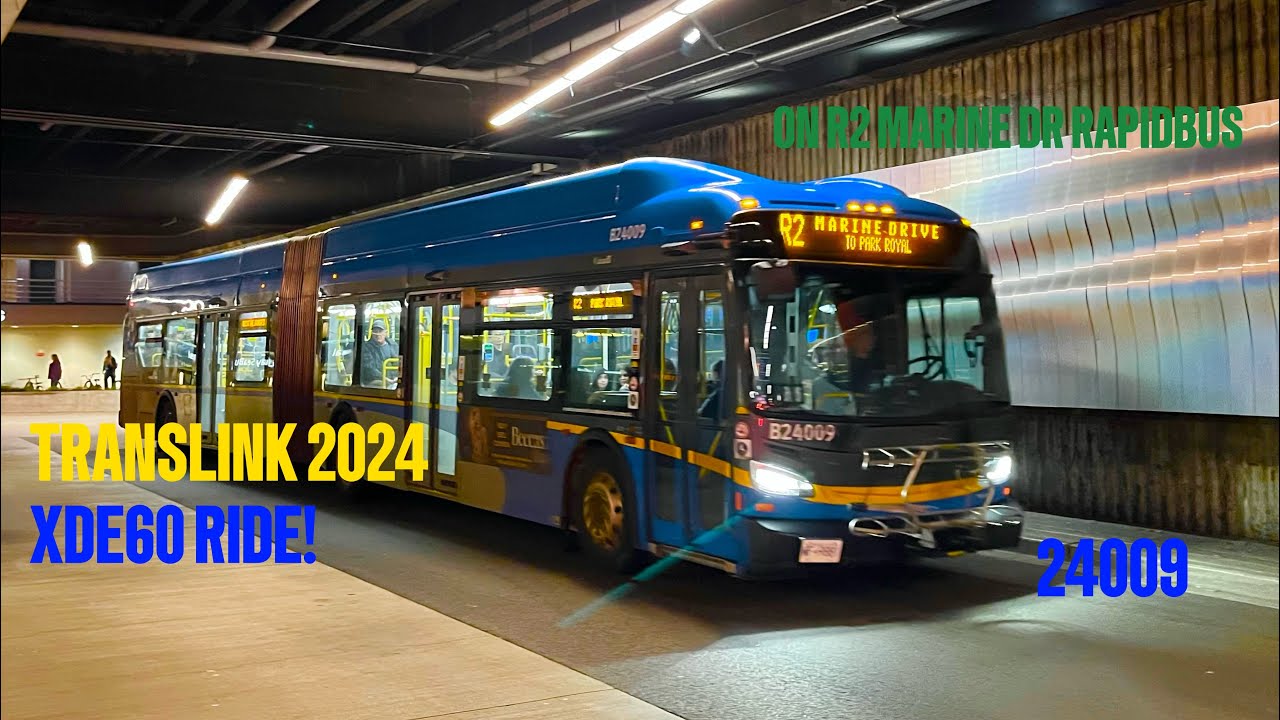 Translink 2024 New Flyer XDE60 | B24009 on R2 Marine Drive RapidBus 