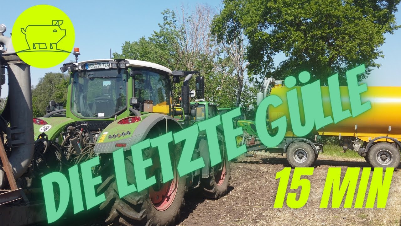 15 min die letzte Gülle auf den Acker