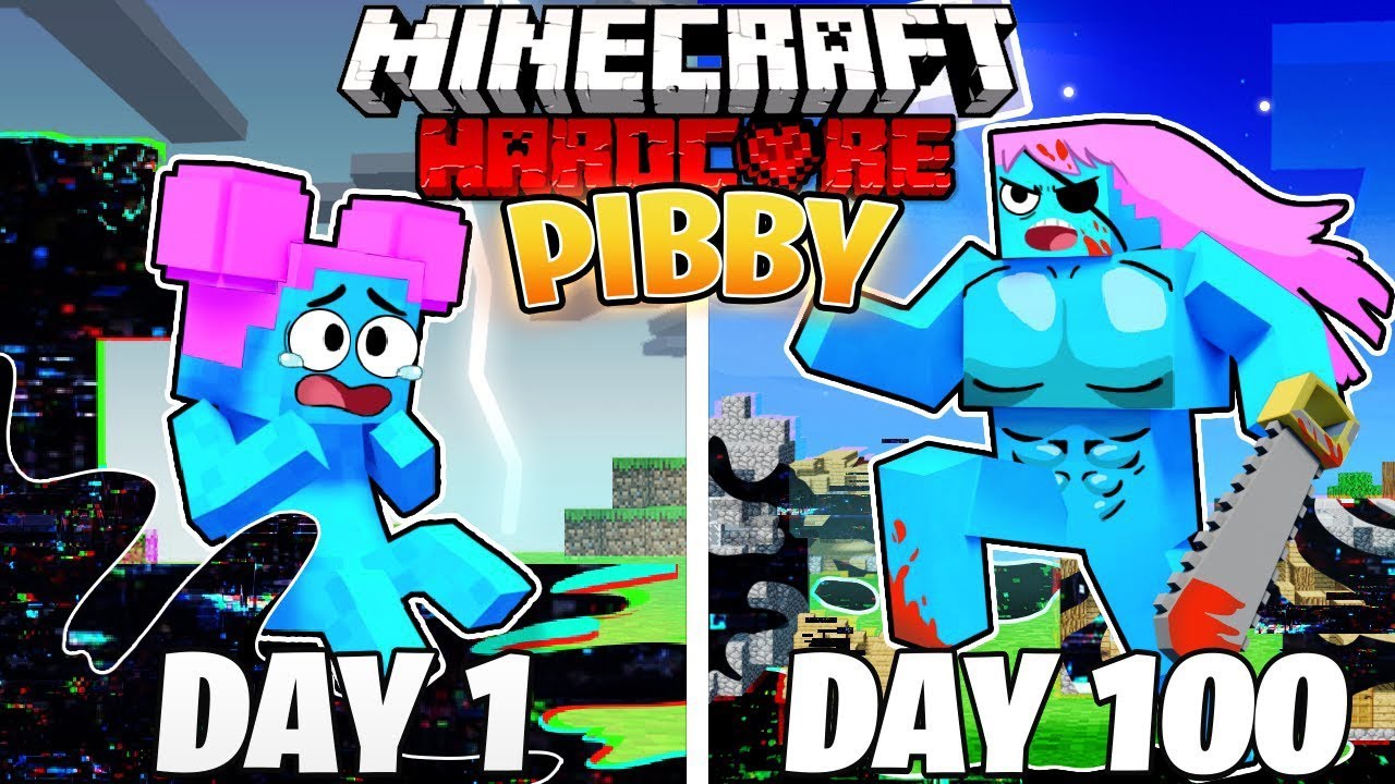 Я выжил 100 ДНЕЙ, играя за ПИББИ в ХАРДКОРНОМ Minecraft!