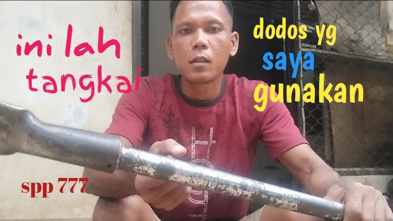 ini lah tangkai dodos yg saya gunakan..!!! saya menggunakan besi sok motor dan saya sambung piber