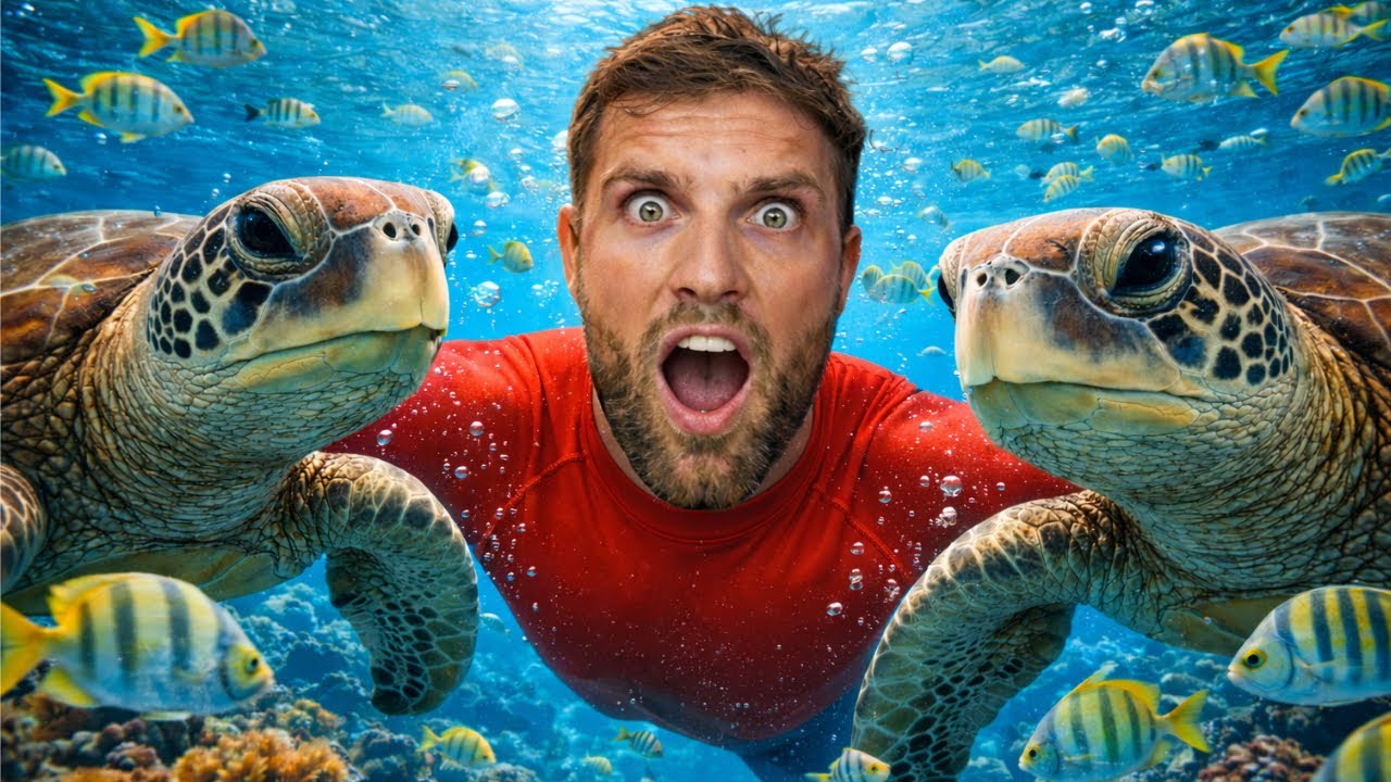 I Swam With a 100-Year-Old TURTLE in Thailand! 🇹🇭 