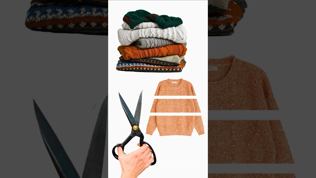 Amazing recycling idea from old sweaters! Miarti 🧵✂️