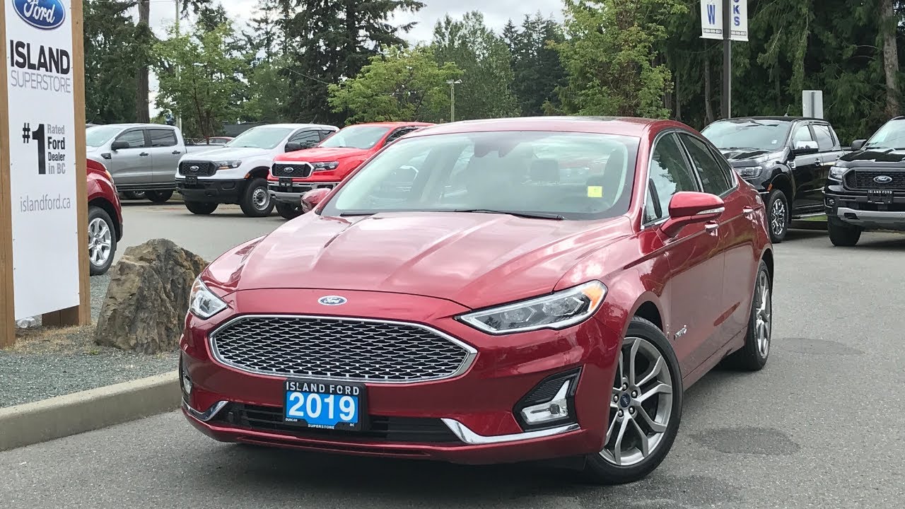 2019 Ford Fusion Hybrid Titanium W/ Heated Seats, Moonroof & Nav review | Island Ford