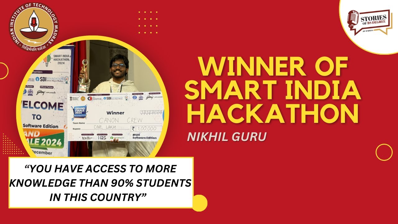 Courses in the Diploma level helped me prepare for hackathons | Stories of IITM BS
