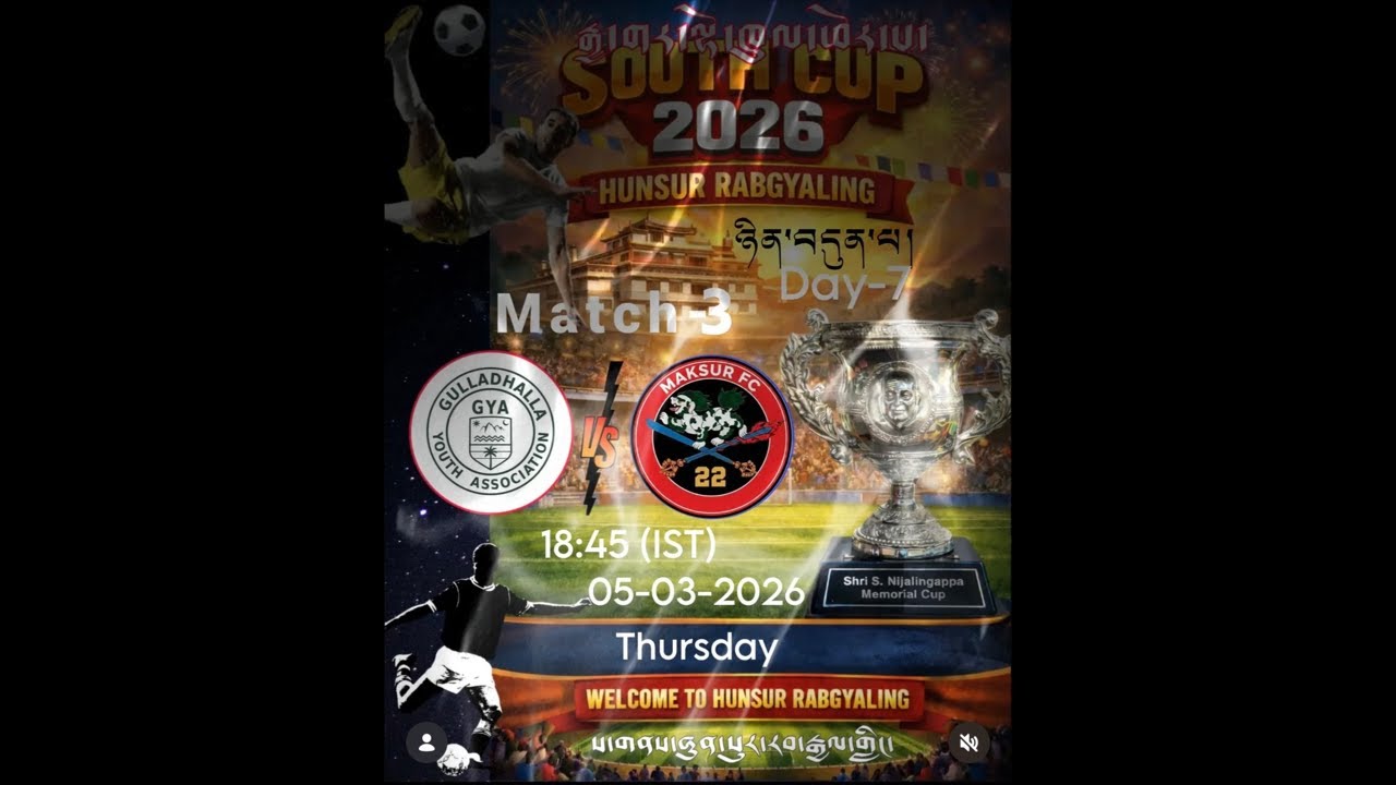 2 HALF GYA FC VS AKSUR FC // #tibetanvloger #southcup #football #bylakuppe