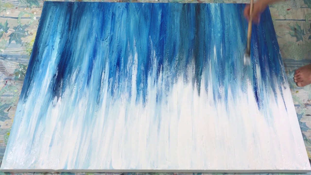 Modern abstract painting / Palette knife Techniques / Acrylic painting by Nikki Chauhan
