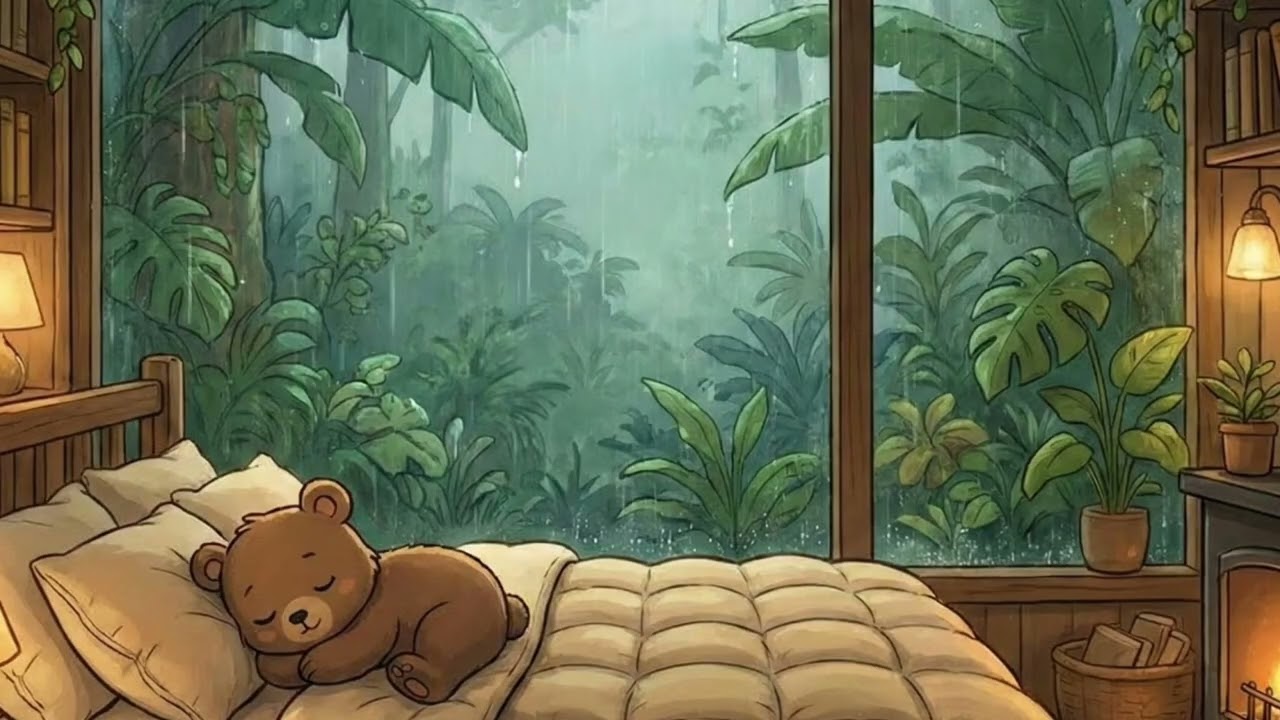 Sleep All Night in This Cozy Bedroom 🛏️ Dark, Calm Sleep Ambience