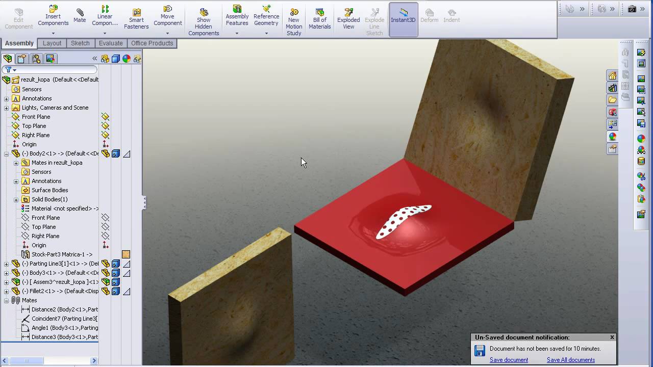 Solidworks 2010 Mold Tools / Создание матриц - пуансонов