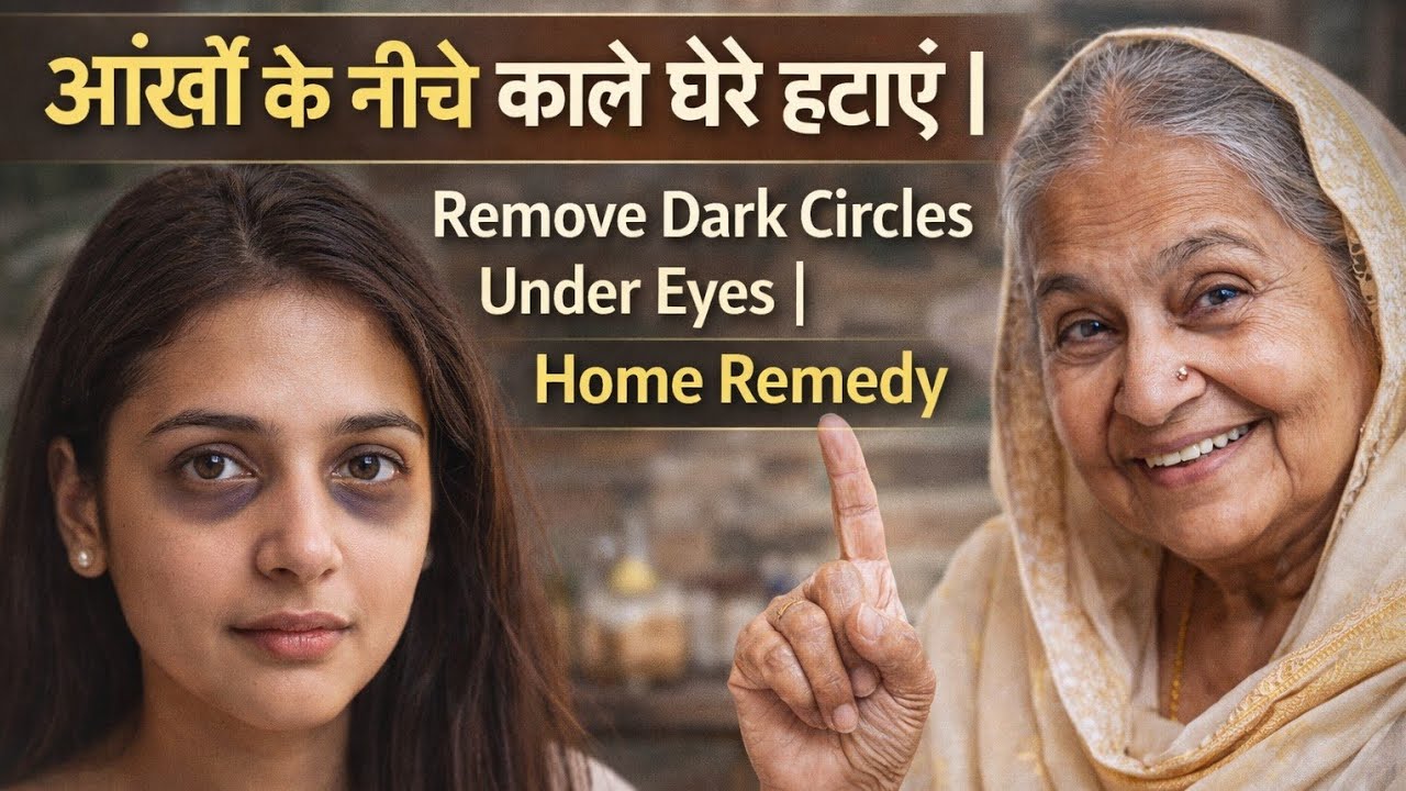 आंखों के नीचे काले घेरे हटाएँ | Remove Dark Circles Under Eyes | Potato & Rose Water Home Remedy