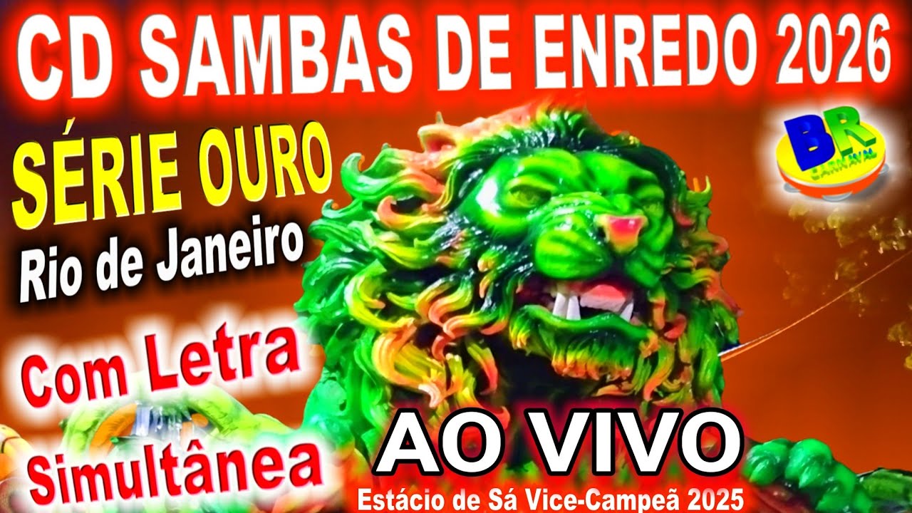 𝗖𝗗 𝗦𝗔𝗠𝗕𝗔𝗦 𝗗𝗘 𝗘𝗡𝗥𝗘𝗗𝗢 𝟮𝟬𝟮𝟲 𝗥𝗝 [SÉRIE OURO] 𝗔𝗢 𝗩𝗜𝗩𝗢 Rio de Janeiro (Com Letra Simultânea)