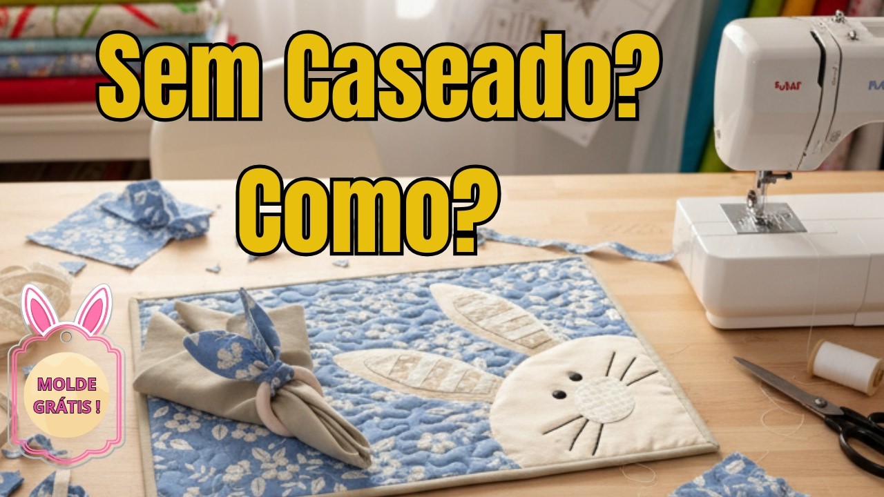Mesa Posta de Páscoa: O Jogo Americano mais fácil (Sem Termocolante!)