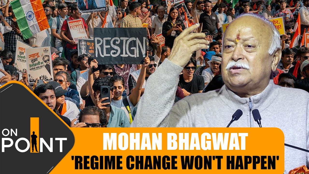 Mohan Bhagwat&rsquo;s Warning on India&rsquo;s Stability Sparks Debate | Regime Change vs Democracy | News9