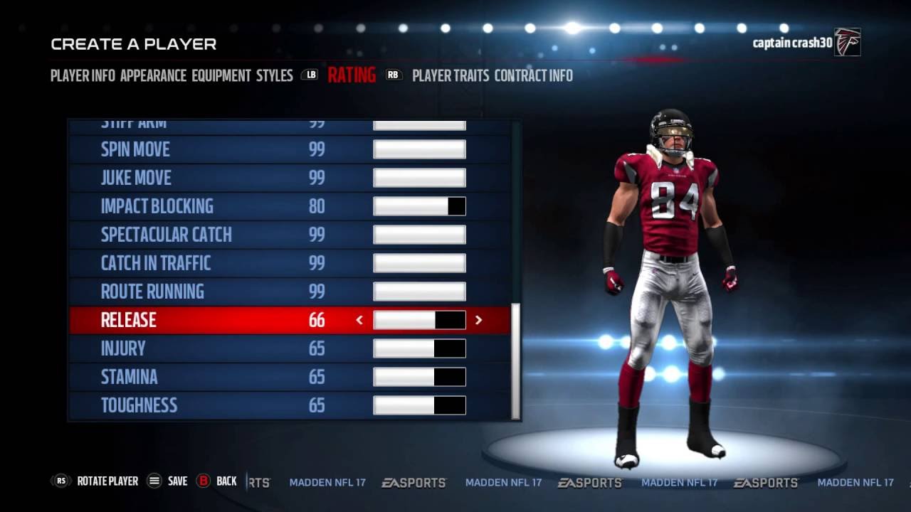 madden 17 - create player and edit roster